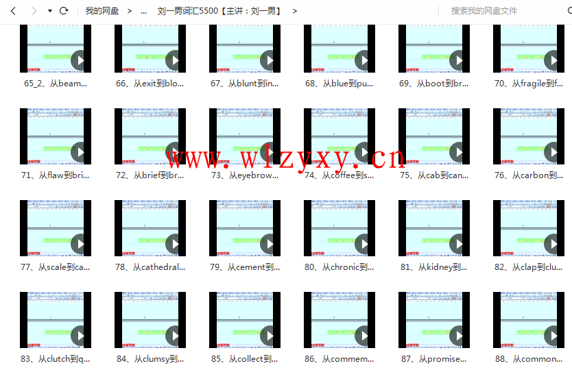 刘一男5500词汇视频课程百度网盘资源插图