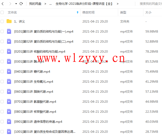 2021临床医师分阶段考试生物化学网课.png