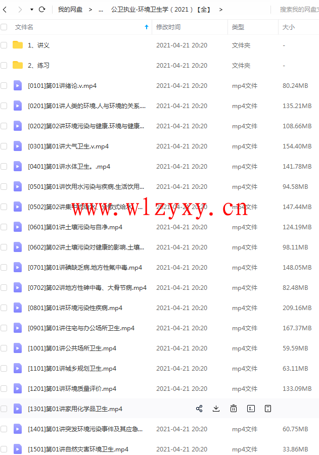 2021公卫执业医师考试环境卫生学网课.png