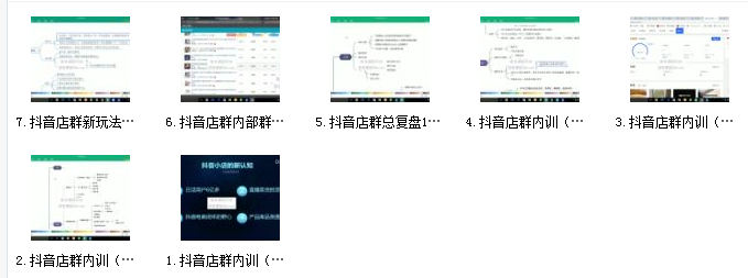 小卒抖音店群实战内训网课资源插图1